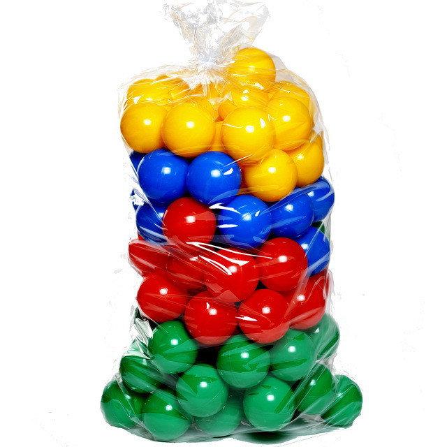 Шарики, мячики для сухого бассейна 100 шт, диаметр 7 см, 3-451 - фото 1 - id-p102103196