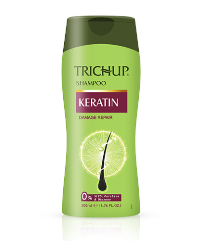 Шампунь Тричуп с кератином Trichup Herbal Shampoo без SLS и парабенов, 200 мл