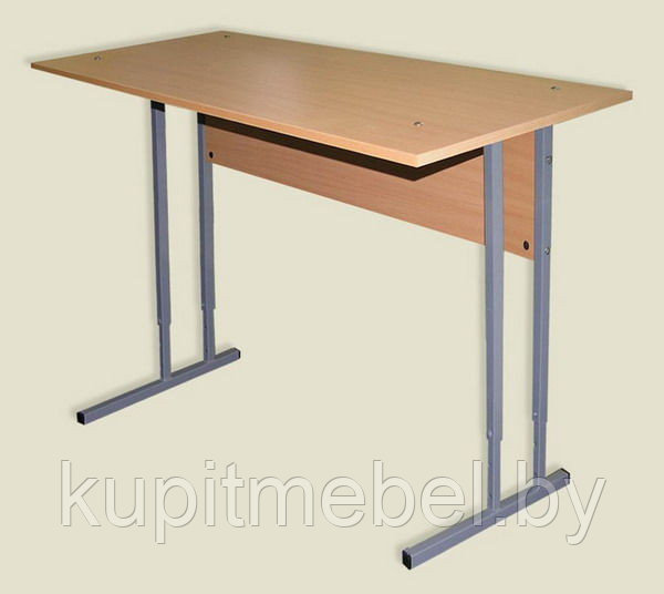 Школьная парта, стол ученический двухместный регулируемый по высоте - фото 1 - id-p4369375