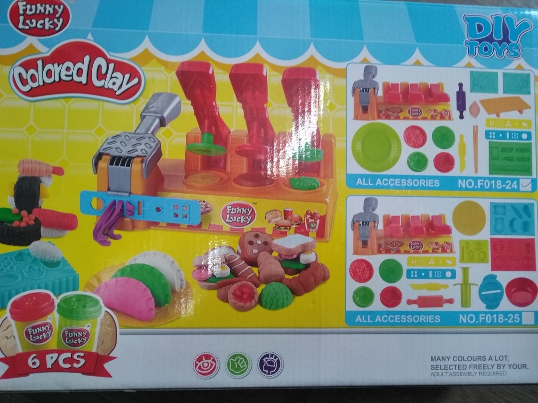Игрушка набор для лепки  продуктов и спагетти.  с набором пластилина 6 цветов  арт. F018-24