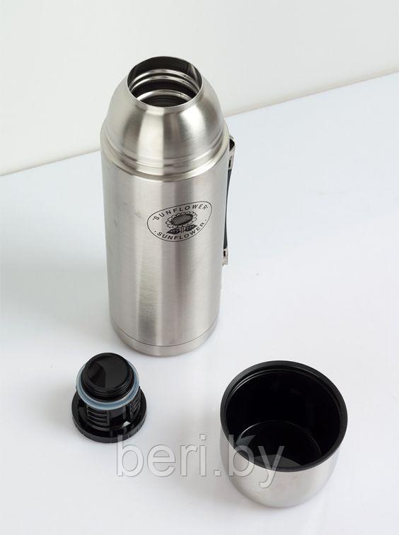 SVH1000 Термос SunFlower 1 литр с ручкой, подсолнух, нержавеющая сталь - фото 3 - id-p102151680