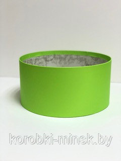Короткие круглые без крышки, D18 см, h 9см зеленый.