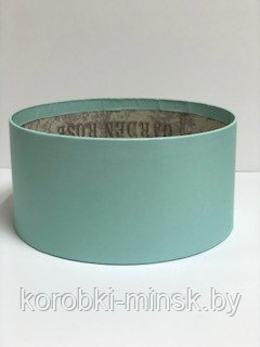 Короткие круглые без крышки, D22,5 см, h 15 см, светло- изумрудный.
