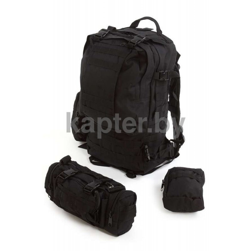 Рюкзак тактический Defense Pack Assembly. 40л, Чёрный. - фото 2 - id-p102172125