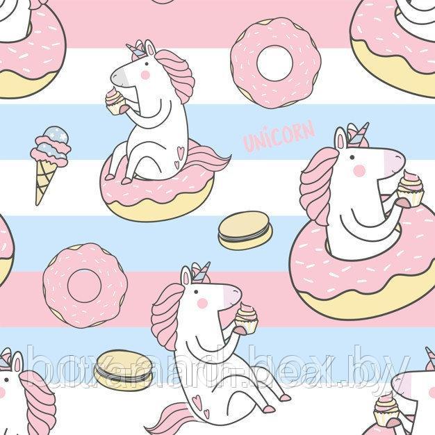 Коробка "Единороги с мороженым" размер 10*10*4см