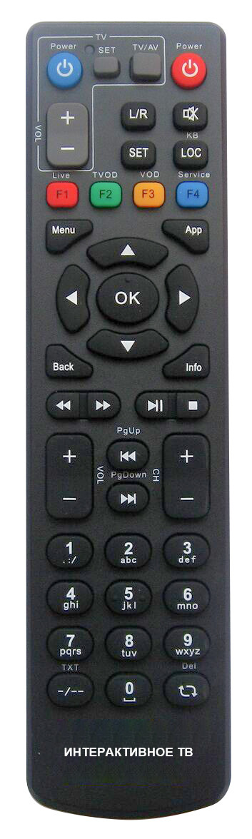 ПДУ для ZALA интерактивное IP-TV ic (BLACK) черный (серия HOB2020)