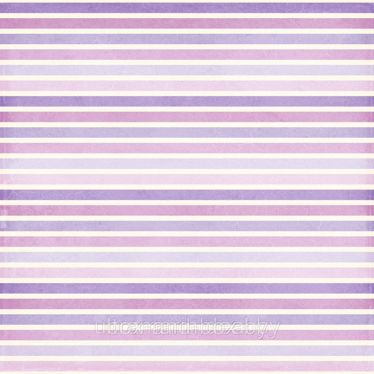 Коробка "Полоска сиреневая" размер 12*12*6 см