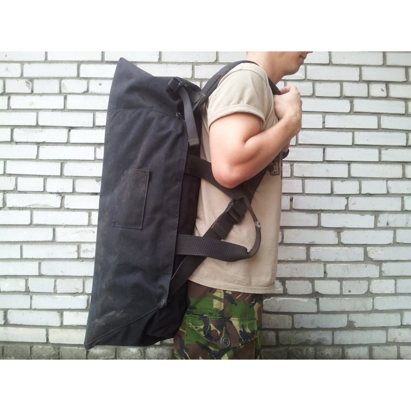 Сумка-рюкзак парашютная Голландия, 100л, Чёрная, б/у. - фото 2 - id-p102174035