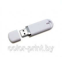 Флеш накопитель USB 2.0 Memo, пластик Софт Тач, белый/белый , 16 Gb