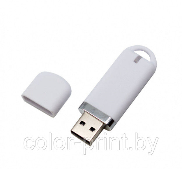 Флеш накопитель USB 2.0 Memo, пластик Софт Тач, белый/белый , 16 Gb - фото 2 - id-p102150977