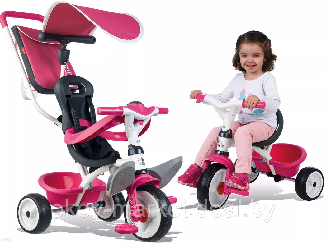 Детский трехколесный велосипед Smoby Baby Balade - фото 2 - id-p102181301