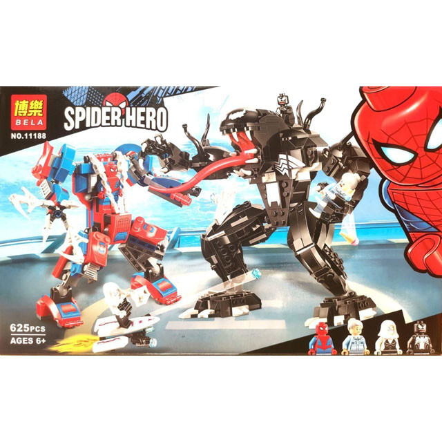Конструктор Bela 11188 Spider Hero Человек-Паук против Венома (аналог Lego Marvel Super Heroes 76115) 625 дет - фото 2 - id-p102199567