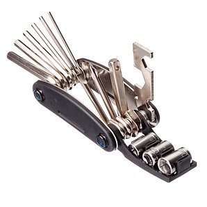 Набор ключей складной 13шт (шестигранники, отвёртка крест/шлиц, головки, ключ), металл,плас, 195-031