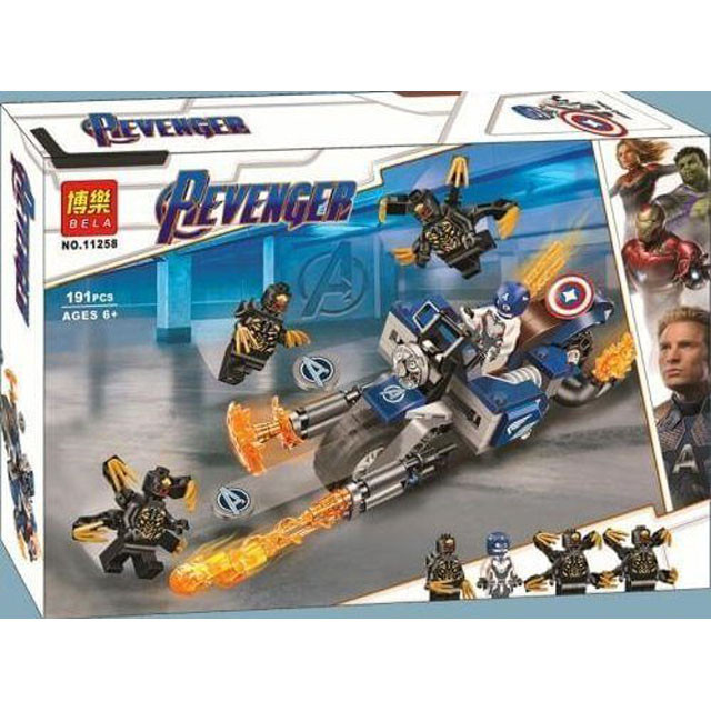 Конструктор Bela 11258 Avengers Капитан Америка: Атака Аутрайдеров (аналог Lego Avengers 76123) 191 деталь - фото 1 - id-p102200251