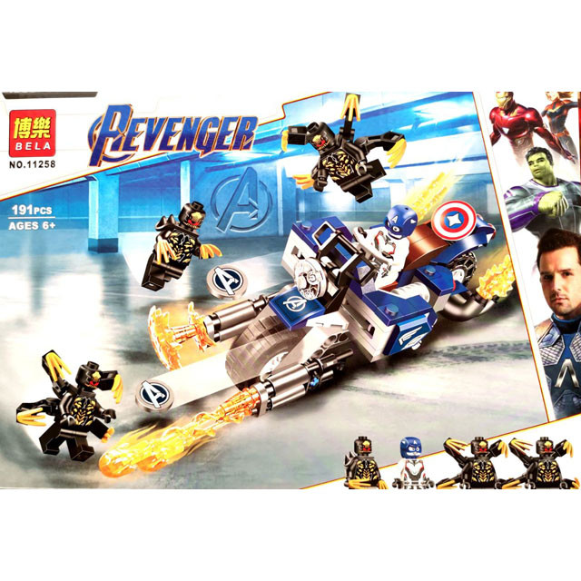 Конструктор Bela 11258 Avengers Капитан Америка: Атака Аутрайдеров (аналог Lego Avengers 76123) 191 деталь - фото 3 - id-p102200251