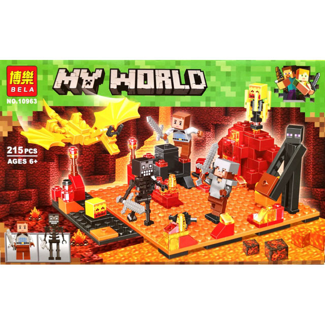 Конструктор Bela 10963 My World Нападение на шахтёров (аналог Lego Minecraft) 215 деталей