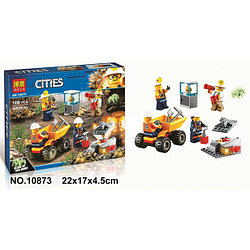 Конструктор Bela 10873 Cities Бригада шахтёров (аналог Lego City 60184) 106 деталей