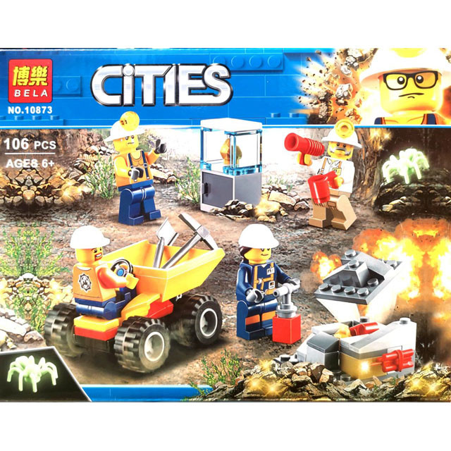 Конструктор Bela 10873 Cities Бригада шахтёров (аналог Lego City 60184) 106 деталей - фото 2 - id-p102205996