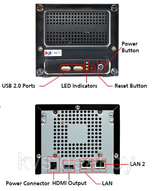 16-ти канальный IP видеорегистратор ACTI ENR-130, 2 HDD, 2 LAN - фото 2 - id-p102228801