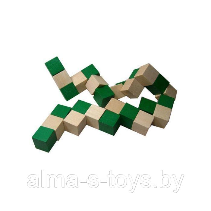 Головоломка Кубик-Змейка деревянная - фото 2 - id-p102245488
