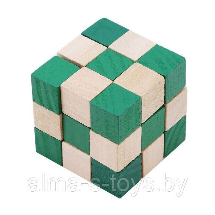 Головоломка Кубик-Змейка деревянная - фото 3 - id-p102245488