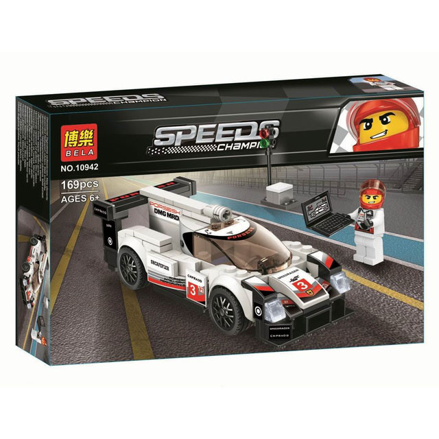 Конструктор Bela 10942 Speeds Champion Porsche 919 Hybrid (аналог Lego Speed Champions 75887) 169 деталей - фото 1 - id-p102247242