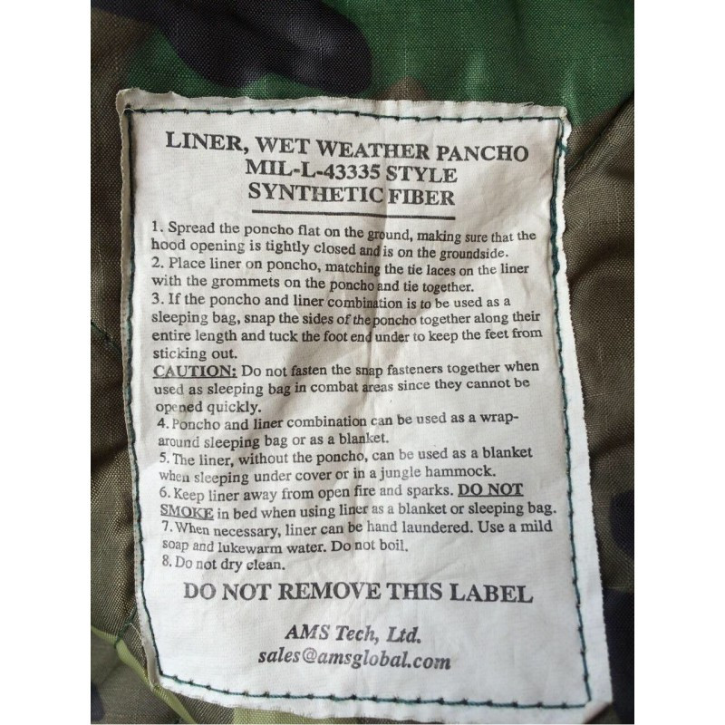 Подкладка для пончо (одеяло) U.S. Poncho Liner Woodland. - фото 5 - id-p102259035