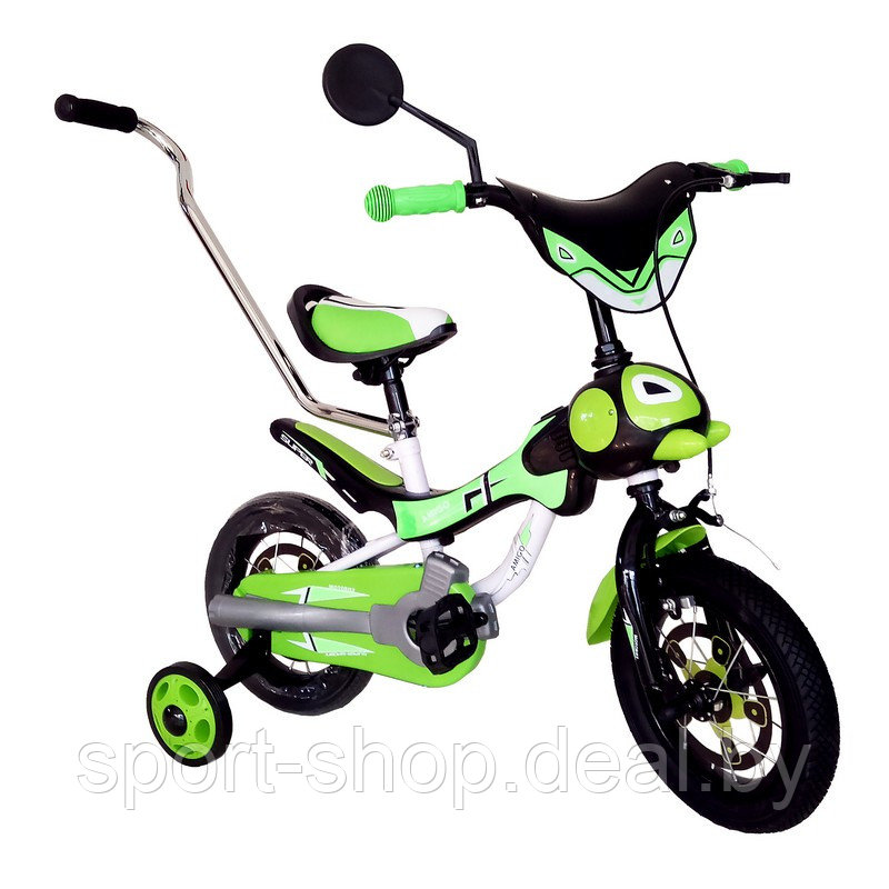 Велосипед детский Amigo-001 12" Motobike с ручкой, велосипед, детский велосипед, велосипед для детей - фото 1 - id-p102260163