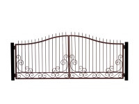 Кованые ворота с завитками №5 - фото 1 - id-p102262828