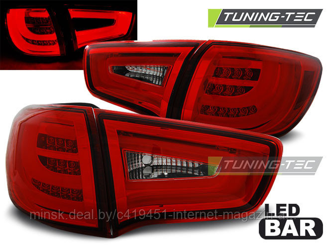 Задние фонари red white led bar для Kia Sportage 3