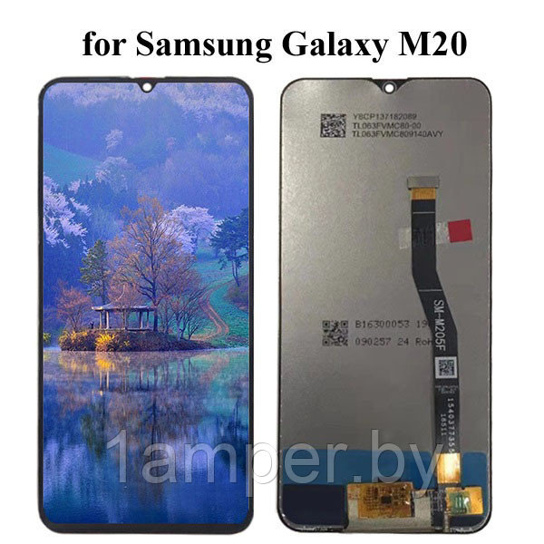 Дисплей Original для Samsung Galaxy M20/M205 В сборе с тачскрином Черный - фото 1 - id-p102263859