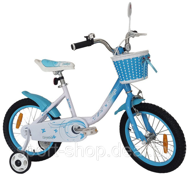 Велосипед детский для девочек Amigo-001 Crystal 16", велосипед, детский велосипед, велосипед для детей - фото 1 - id-p102287649
