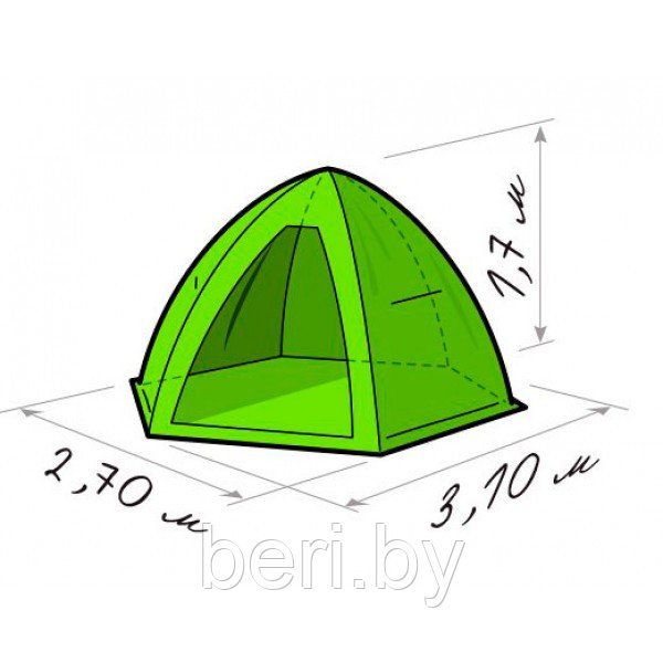 Л10 Палатка зимняя трехместная Лотос 4 - фото 4 - id-p102395700