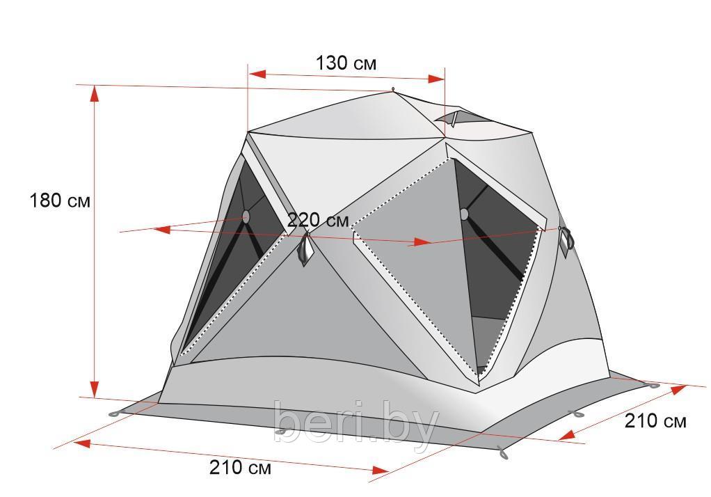 Л18 палатка зимняя двухместная Лотос куб М2 - фото 6 - id-p102403770