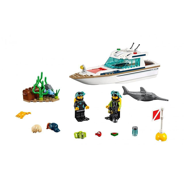 Конструктор Lepin Cities 02123 Яхта для дайвинга (аналог Lego City 60221) 166 деталей - фото 2 - id-p102404388