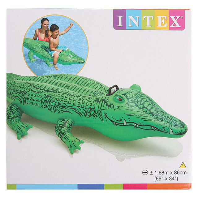 Надувной плот Крокодильчик 168х86 Intex 58546NP - фото 1 - id-p102404533