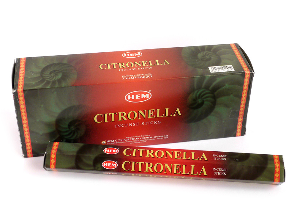 Благовония Цитронелла "Hem" Citronella, шестигранник, 20 шт