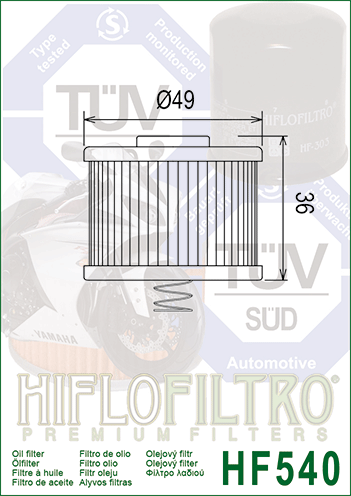 Масляный фильтр HF 540 - фото 2 - id-p102410723