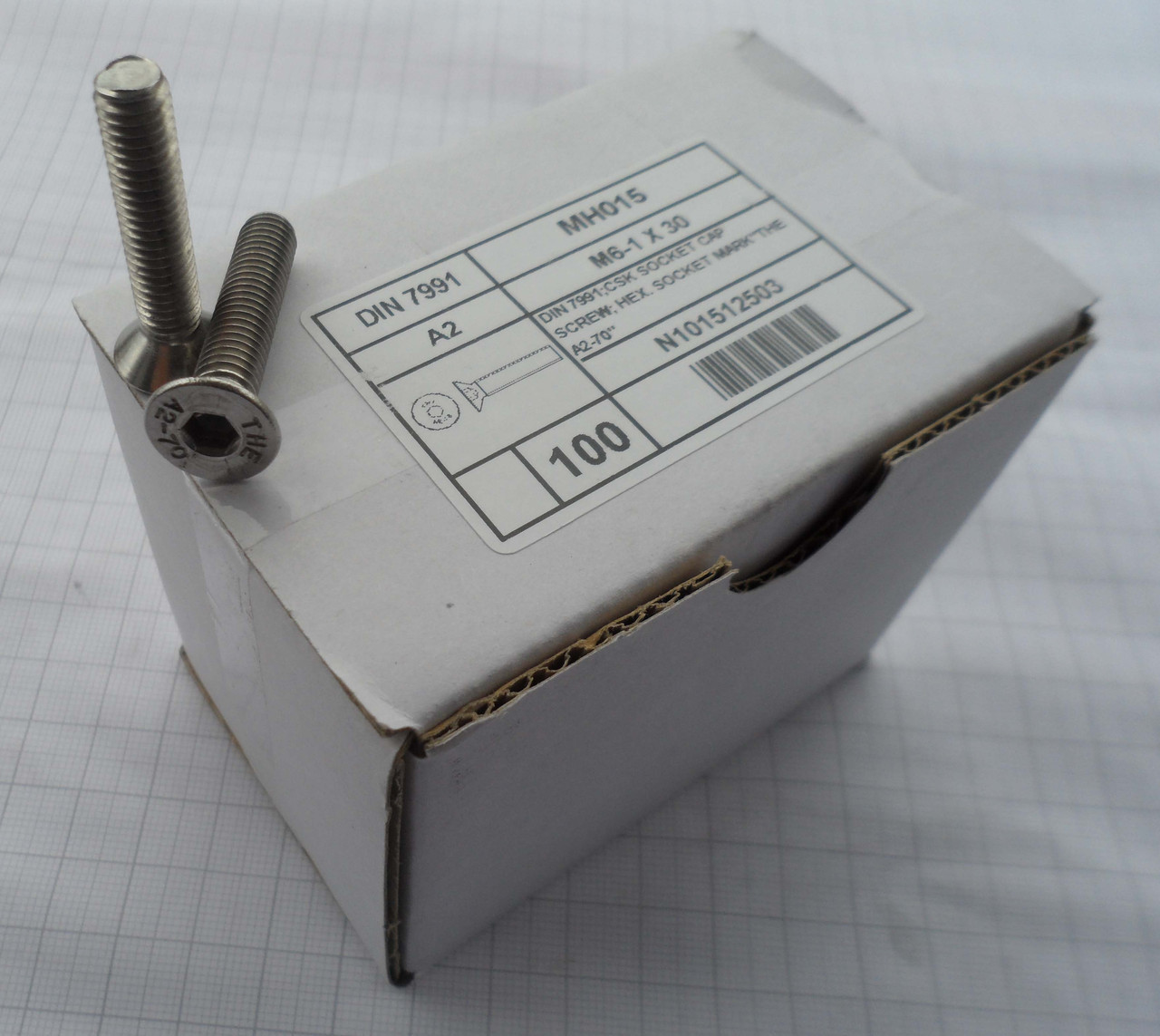 Винт DIN 7991 М5*30 из нержавеющей стали A2