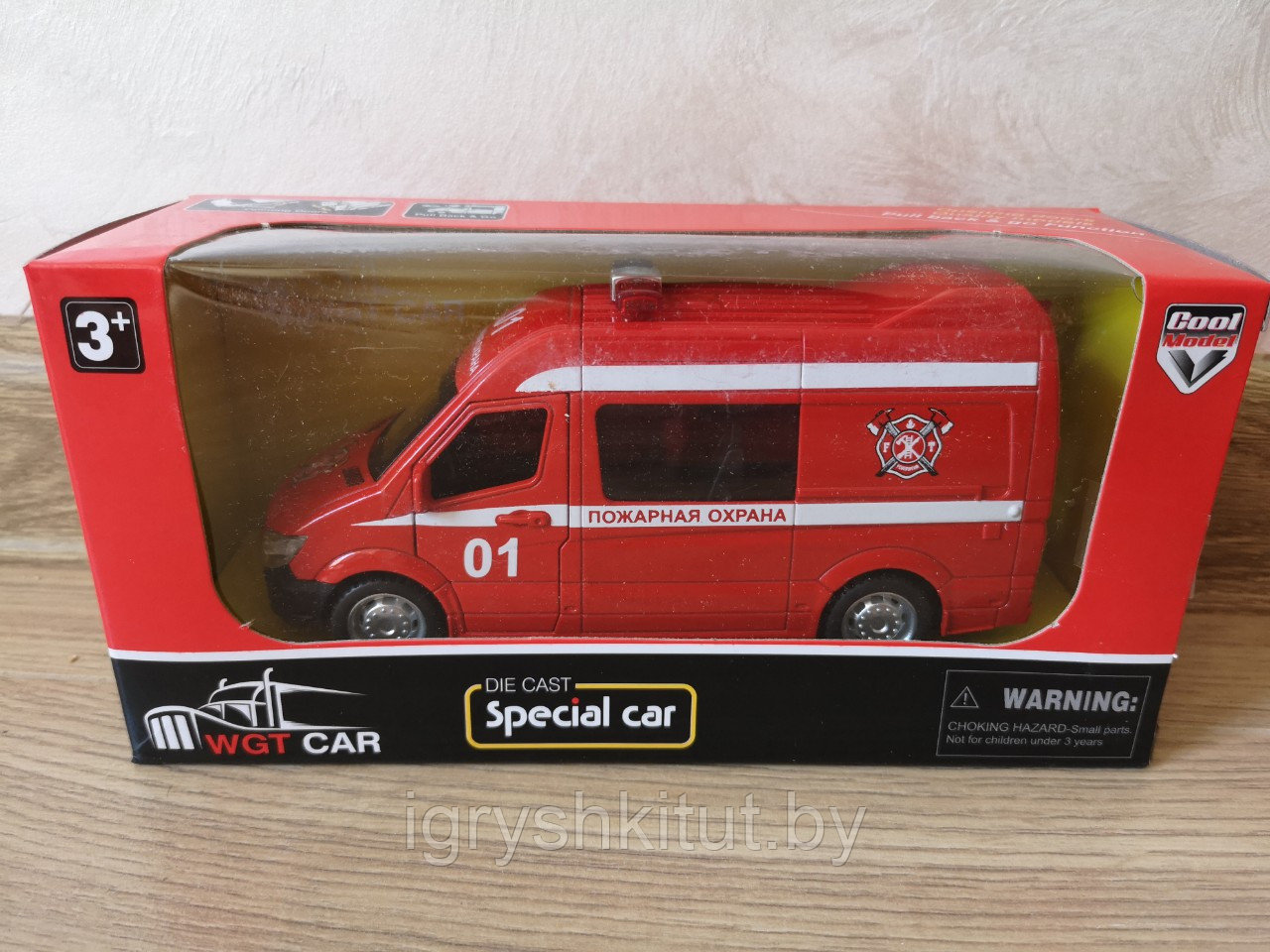 Машинка инерционная Пожарная (красная) - фото 1 - id-p102442333