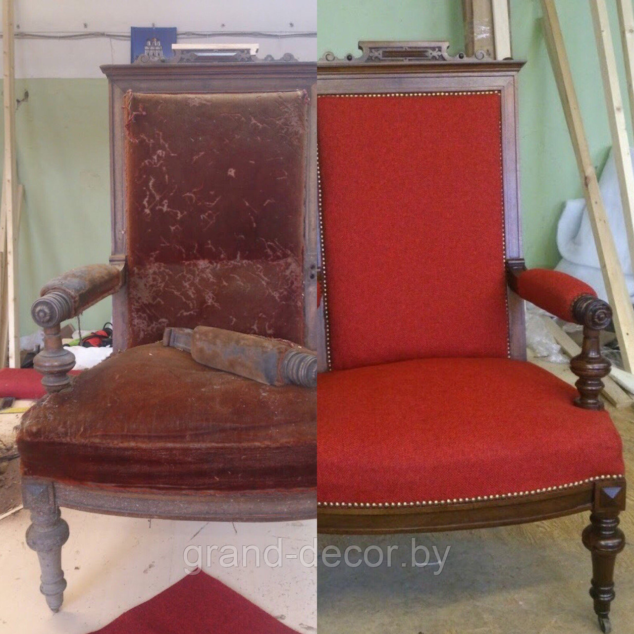 Реставрация деревянного кресла - фото 1 - id-p102444225