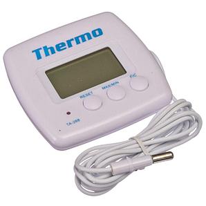 Термометр электронный 2 режима, с уличным датчиком, пластик, 7,5x7,6см, TA-268A 473-041