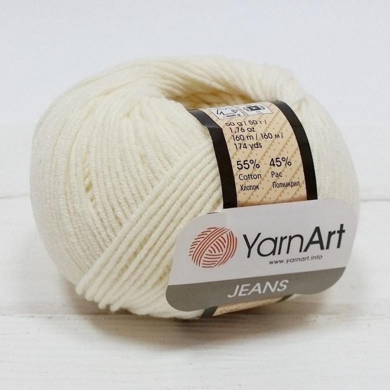 YarnArt Jeans цвет 03 кремовый - фото 1 - id-p102455374