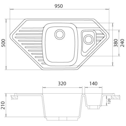 Кухонная мойка Gerhans E10 - фото 3 - id-p102455602