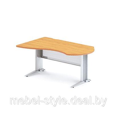 Стол угловой на прямом металлическом каркасе 1600*1000*740-750 серии BOSTON DLR-160 - фото 1 - id-p102455812