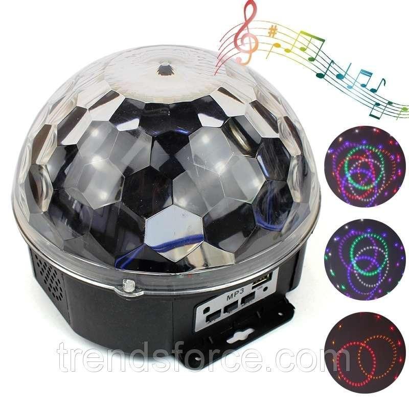 Диско-шар.Пульт+Флешка. Высокое качество (LED Magic Ball Light) - фото 1 - id-p102465101