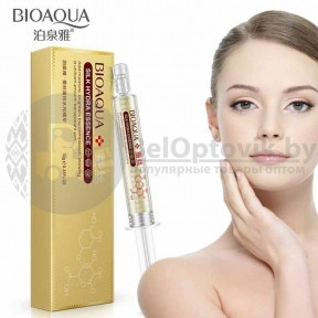 Сыворотка для лица с био-золотом и гиалуроновой кислотой Bioaqua 24 К Gold Hydra Essence, 10 мл