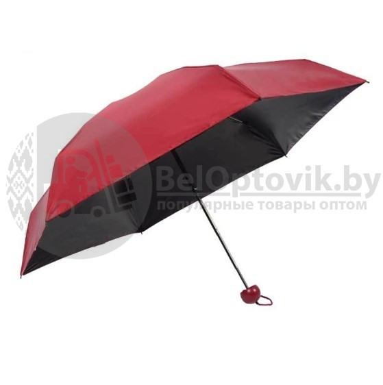 Зонт Mini Pocket Umbrella в капсуле (карманный зонт). Уценка Бордовый - фото 8 - id-p102466016