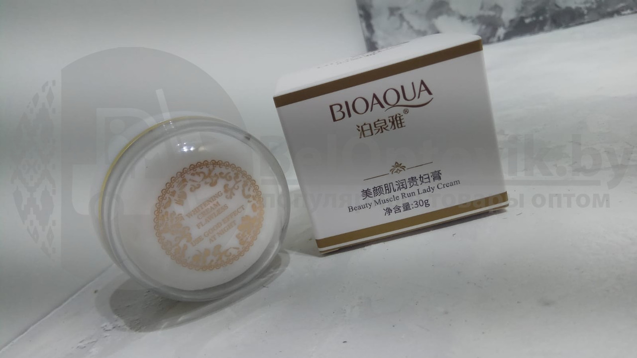 Отбеливающий (осветляющий) крем Bioaqua Whitening Cream Flawless Use Good Effect at Night, 30 гр. - фото 2 - id-p102466076