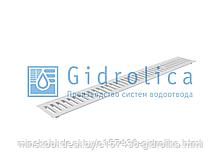 Решетка водоприемная Gidrolica Standart РВ-10.13,6.100 - штампованная стальная оцинкованная с отверстиями для 